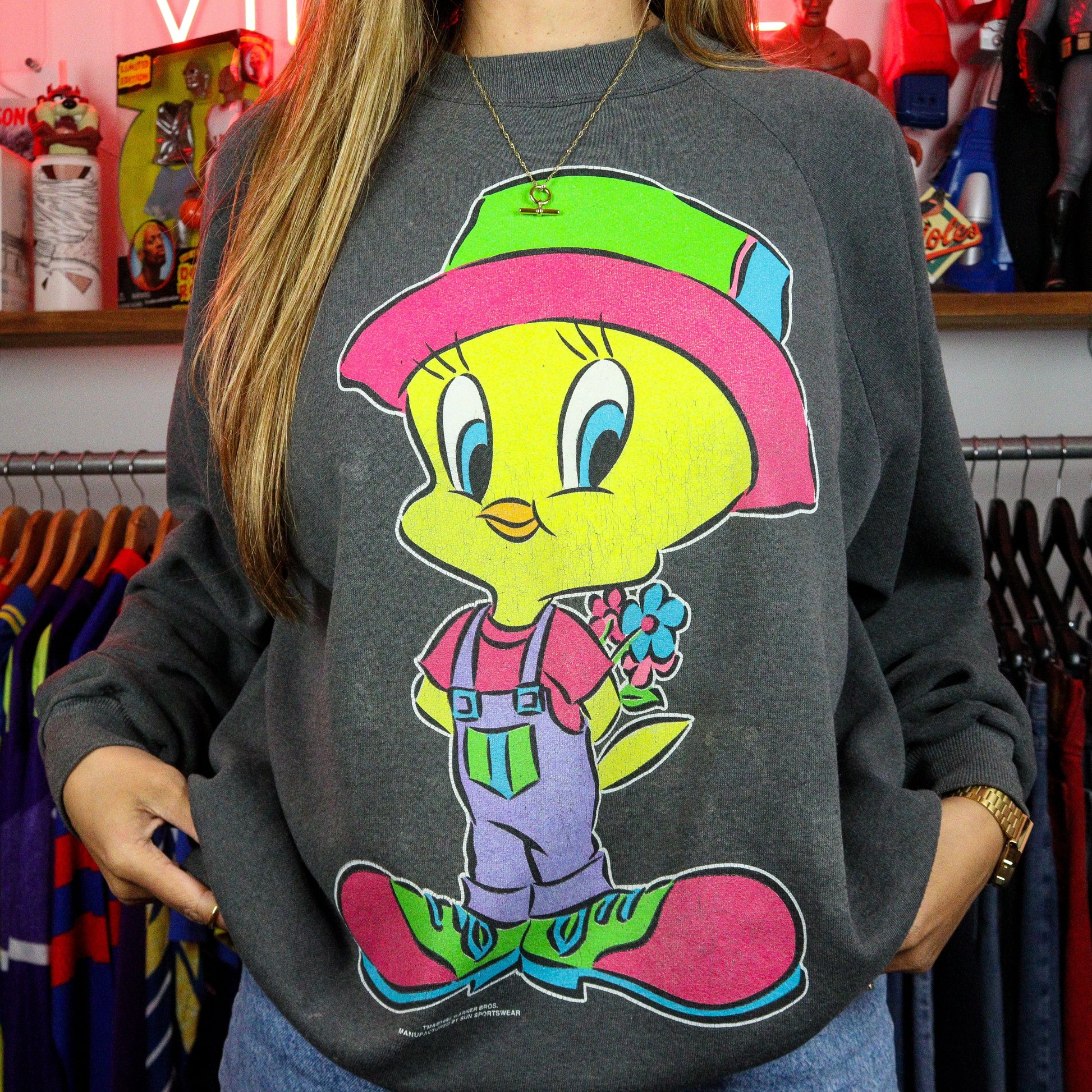 1995 Looney Tunes Tweety Bird Crewneck (L)