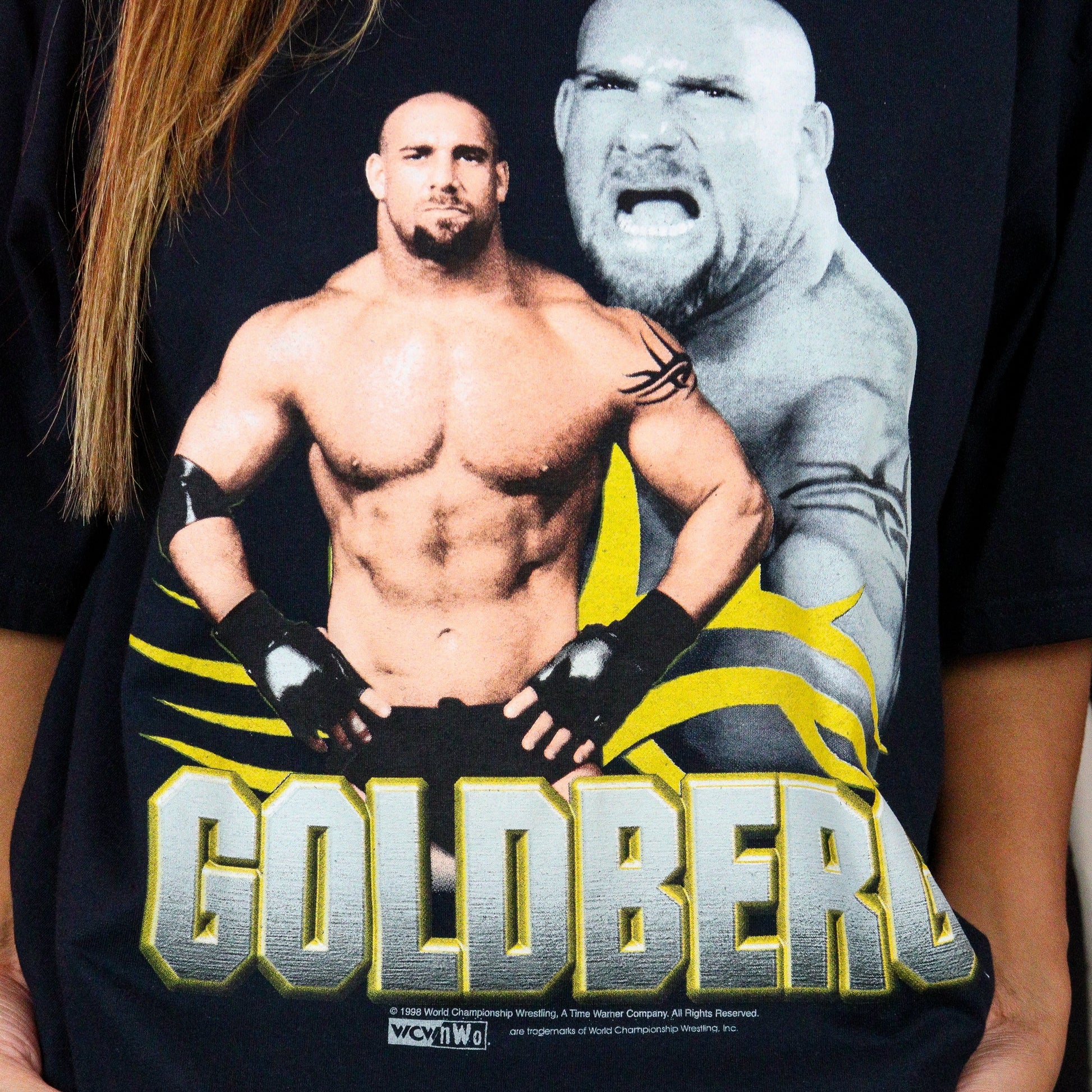 1998 Top Heavy WCW Bill Goldberg Graphic T-Shirt (XL)