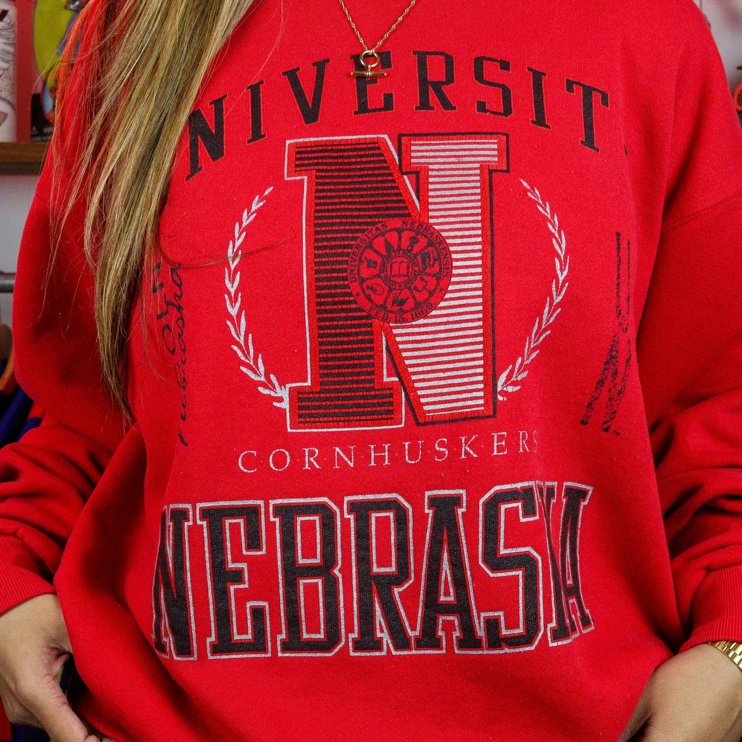 Nebraska University Logo Crewneck (XL)