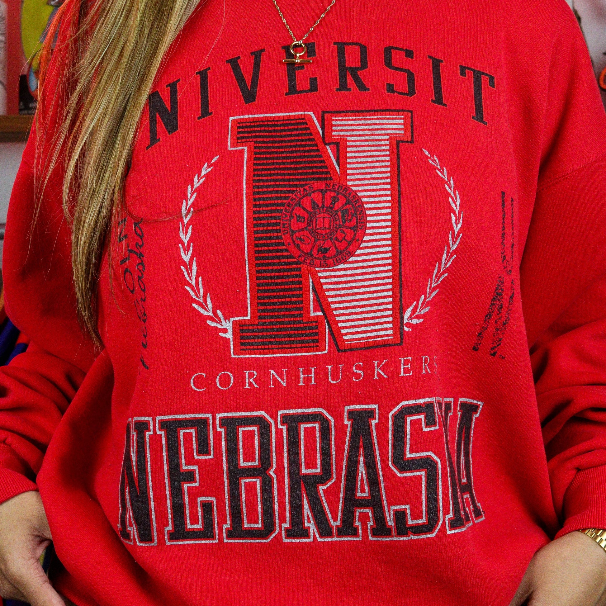 Nebraska University Logo Crewneck (XL)