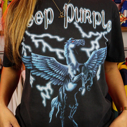 Vintage Deep Purple Lightning Horse T-Shirt (M)