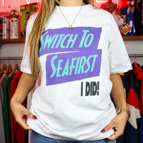 Vintage Switch To Seafirst Graphic T-Shirt (L)