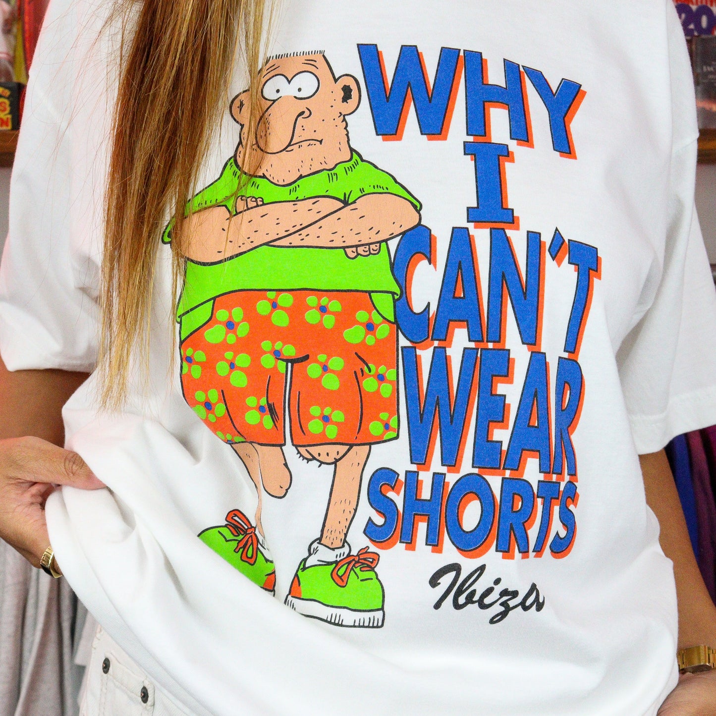 Why I Can't Wear Shorts Ibiza Graphic T-Shirt (XL)