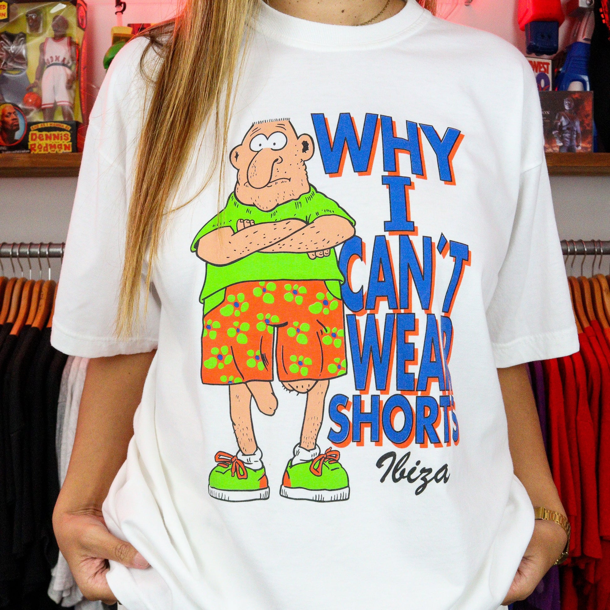 Why I Can't Wear Shorts Ibiza Graphic T-Shirt (XL)